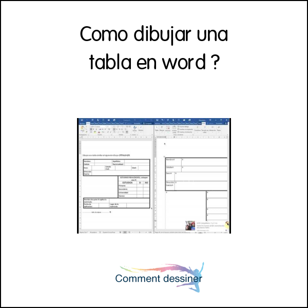 Como dibujar una tabla en word